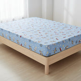 Cot Bed Sheets Super Soft Breathable Polycotton Fitted Sheet - Space Blue