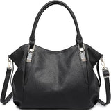 Women’s Soft Faux Leather Hobo Tote Bag with Crossbody Strap