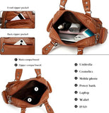 Black PU Leather Hobo Handbag for Women | Retro Shoulder Bag with Crossbody Strap | Lailas Clothing UK