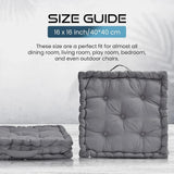 10cm Thick Booster Cushion for Armchairs, 43cmx43cm - Percale Duck