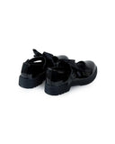 Girls Mary Jane School Shoes with Bow On Strap- Black Patent BET-78