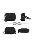 Women's Black Faux Leather Crossbody Bag