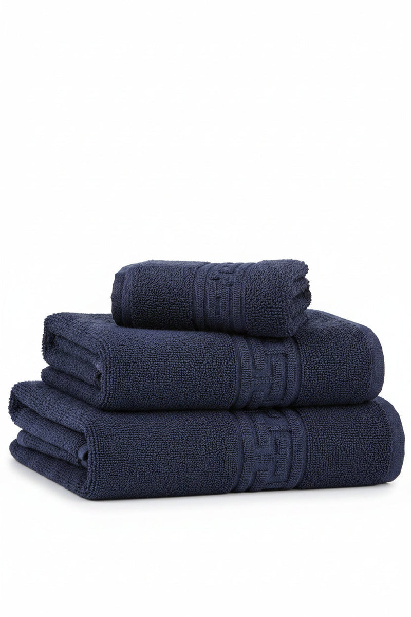 100% Egyptian Cotton 600 GSM Bath Towels Set - Navy
