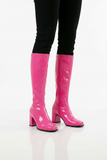 Women Fancy Dress Party GO GO Boots 1960s & 1970s Hot pink GoGo boots