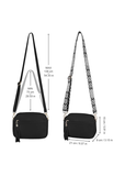 Women's Black Faux Leather Crossbody Bag