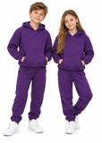 Kids Unisex Plain Hoodie and Joggers Tracksuit Set