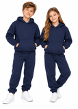 Kids Unisex Plain Hoodie and Joggers Tracksuit Set