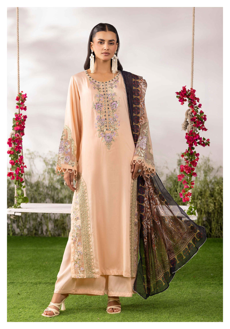 Simran Embroidered Viscose 3PC Suit SM-22