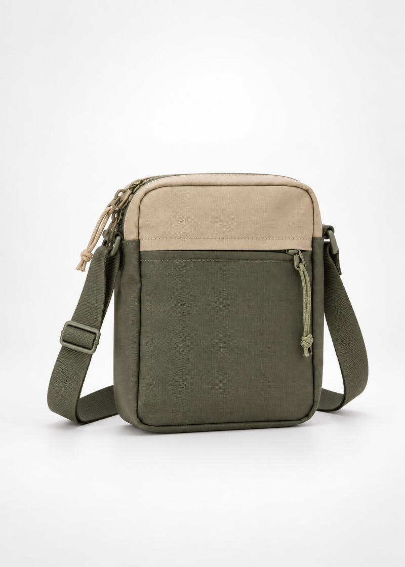 Army Green Levise Mini Crossbody Bag with Front Zip Pocket