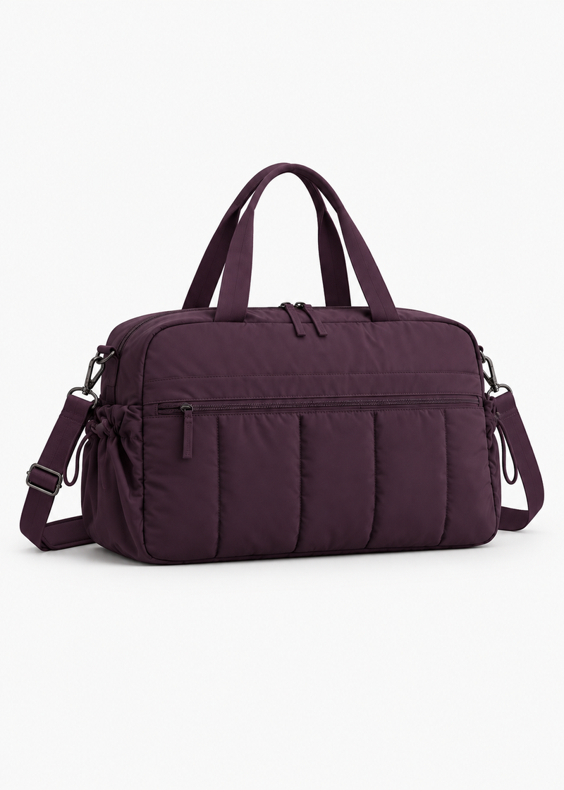 BAGSMART 24L Women’s Crimson Purple Gym & Travel Bag with Wet Pocket – Weekend Overnight Cabin Holdall with Trolley Sleeve (Copy)