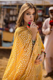 Gul Ahmed 3PC Embroidered Printed Lawn Unstitched Suit with Gold Lacquer Printed Chiffon Dupatta BM-42007