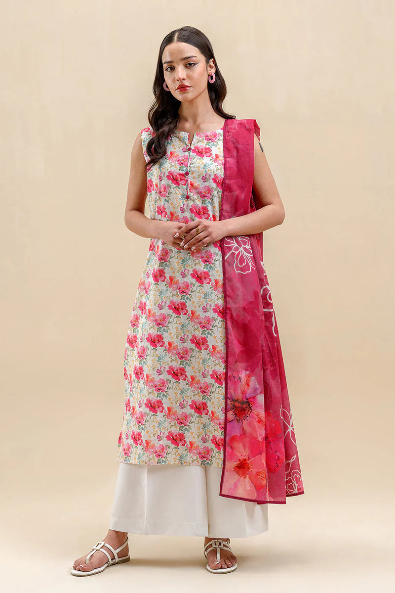 Beechtree Printed Blended Lawn Suit VERDANT HEM BT-08