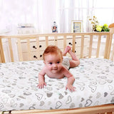 Cot Bed Sheets Super Soft Breathable Polycotton Fitted Sheet - Heart