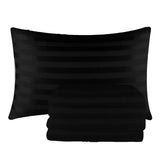Pillow Cases Pack of 4 | Satin Striped | Brushed Microfibre | 50x75 cm