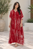 Women’s C-Red Aztec-Print Plus-Size Kaftan Beach Cover-Up