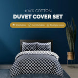 Spades Printed Black Duvet Cover Set - 100% Cotton for a Stylish Bed