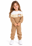 Toddler Unisex Contrast Sweatshirt and Ribbed Trousers Set