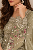 Baba Posh Embroidered Chiffon Maxi Suit with Sequins & Stone Work BP-02
