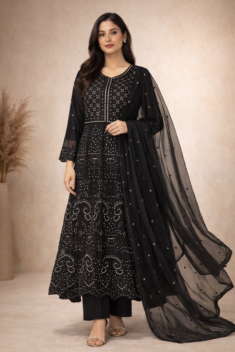 Baba Posh Embroidered Chiffon Maxi BP-04
