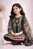 Girls Digital Printed Silk 3PC Suit SMG-01