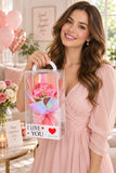 Artificial Rose Flowers 3pcs Scented Gift Box for Wedding Party Home Décor Valentine's Mother's Day Gift
