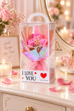 Artificial Rose Flowers 3pcs Scented Gift Box for Wedding Party Home Décor Valentine's Mother's Day Gift