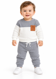 Baby Boy Contrast Sweatshirt and Trousers Set