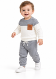 Baby Boy Contrast Sweatshirt and Trousers Set