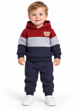 Baby Boy Bear Embroidered Hoodie and Joggers Set