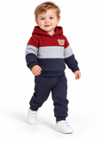 Baby Boy Bear Embroidered Hoodie and Joggers Set