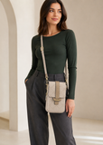 MUIIKOLA Women’s New-sandysoil PU Leather Crossbody Phone Bag with RFID Card Slots and Adjustable Wide Strap