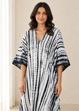 Women’s Black Rayon Oversized Maxi Kaftan Dress – One Size
