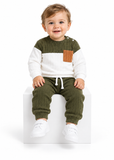Baby Boy Contrast Sweatshirt and Trousers Set