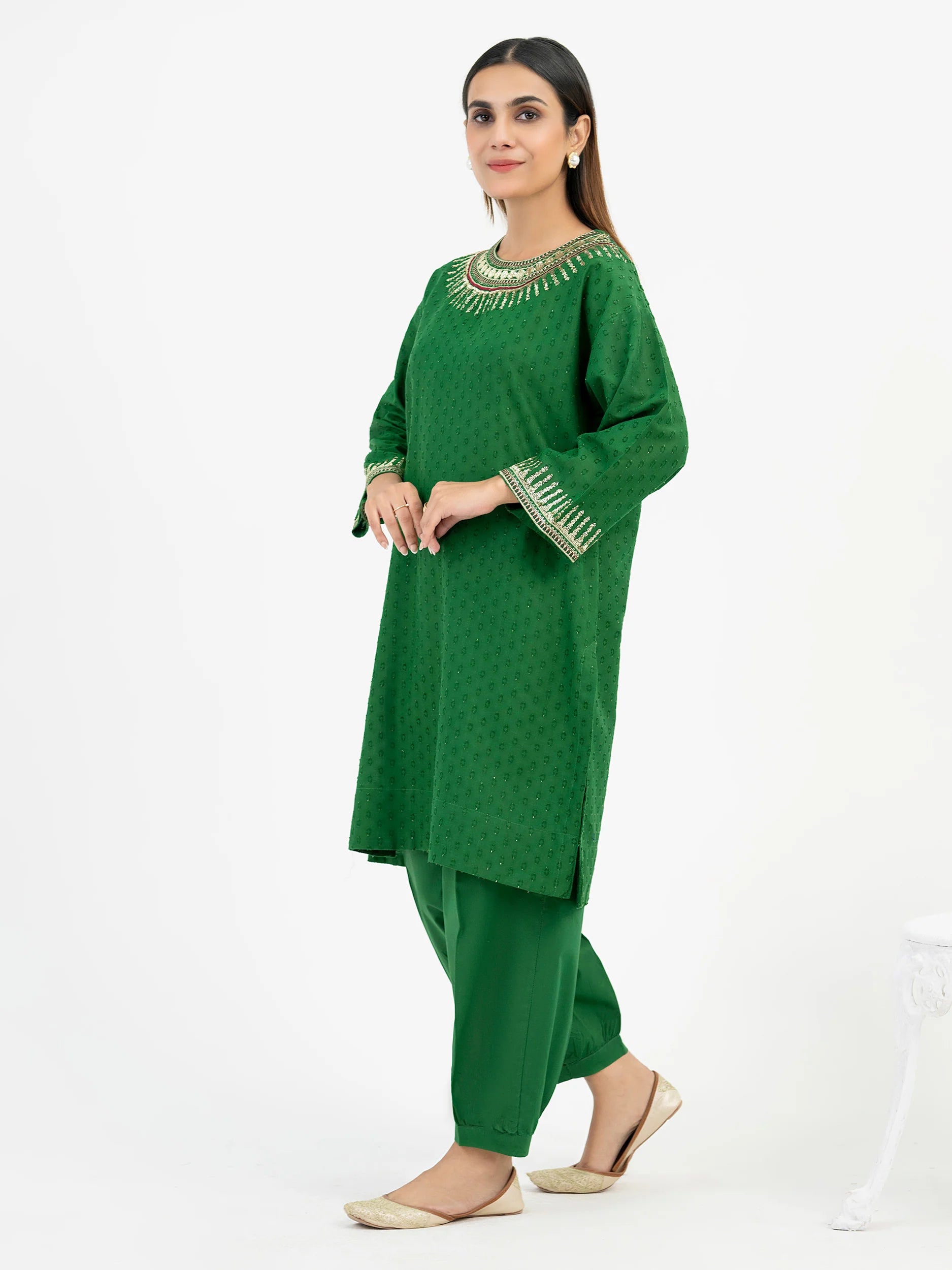 Lime Light Embroidered Jacquard 2 Piece Suit LM-10