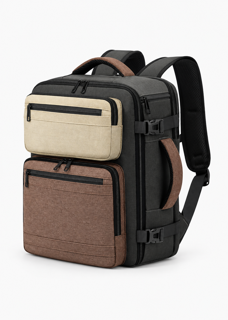 Dark Olive Green/Brown VANKEV 40x30x20 Ryanair Cabin Backpack – 24L