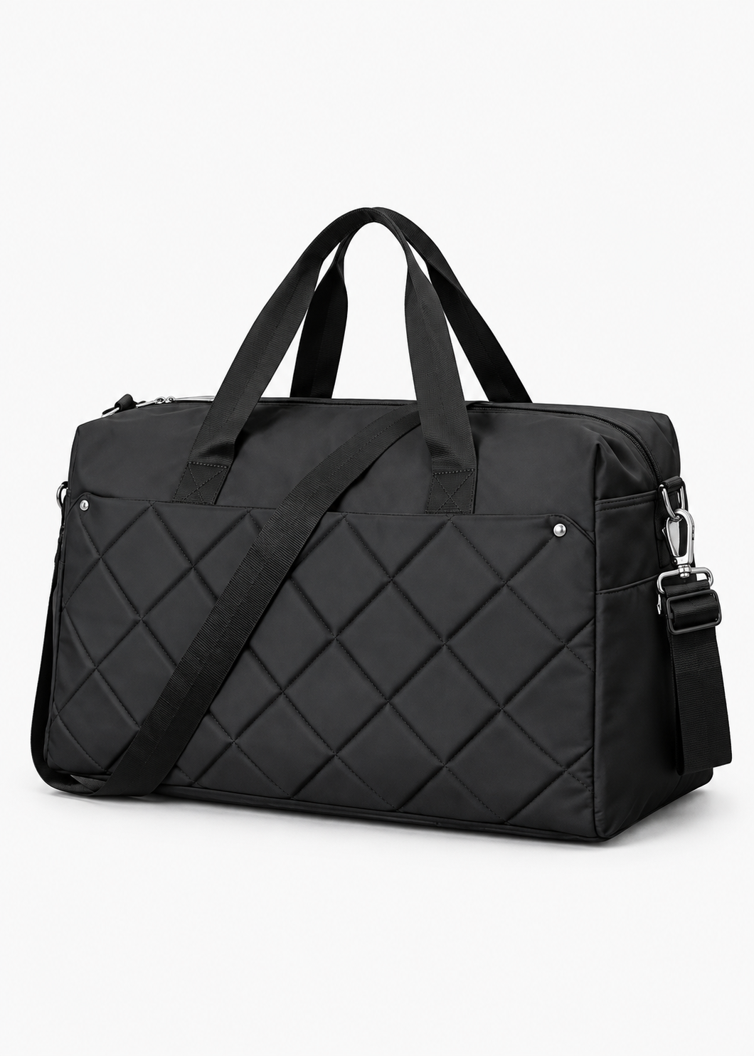 F2 Black Gym & Travel Duffle Bag with Shoe Compartment – Large Sports Holdall with Wet Pocket for Women & Men