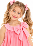 FishingDino Girls Rainbow Ombre Tulle Summer Dress with Bow – 3–10 Years