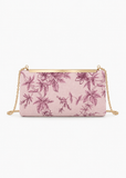 Floral Print Chain Clutch - Pink