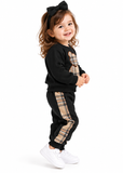 Baby Unisex Checked Bear Sweatshirt and Trousers Set