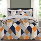 Pure Cotton Printed Duvet Cover Set - Premium Quality - Geometric 3D