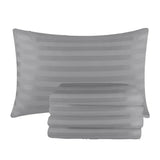 Pillow Cases Pack of 4 | Satin Striped | Brushed Microfibre | 50x75 cm
