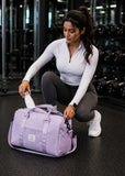 A11-Purple Gym & Travel Duffle Bag with Shoe Compartment – Large Sports Holdall with Wet Pocket for Women & Men