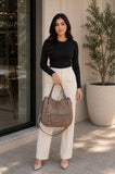 Women’s Large Multi-Pocket Hobo Bag
