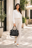 Women’s Soft Faux Leather Hobo Tote Bag with Crossbody Strap