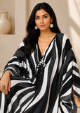 Women’s White and Black Bohemian Maxi Kaftan Beach Cover-Up