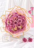 36-Piece Red Glitter Artificial Rose Flower Bouquet – Fake Roses for Wedding, Valentine’s Day, Anniversary & Romantic Gifts UK
