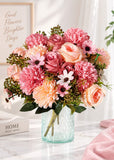 4 Bundles Pink Artificial Flower Bouquet – Valentine’s & Anniversary Gift