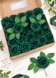 25Pcs Green Artificial Foam Roses – DIY Wedding Décor & Anniversary Gift