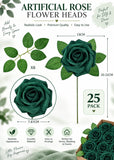 25Pcs Green Artificial Foam Roses – DIY Wedding Décor & Anniversary Gift