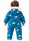 Baby Sherpa Lined Water Repellent Snowsuit with Hood